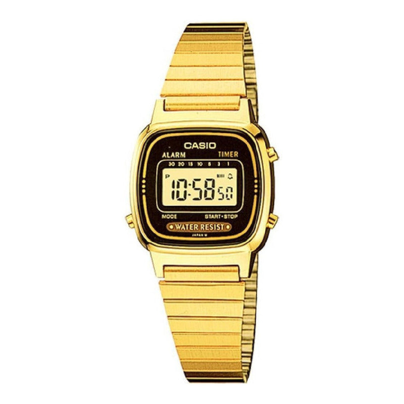 Reloj Casio La-670wga-1 Vintage Original Dorado Negro Amarillo
