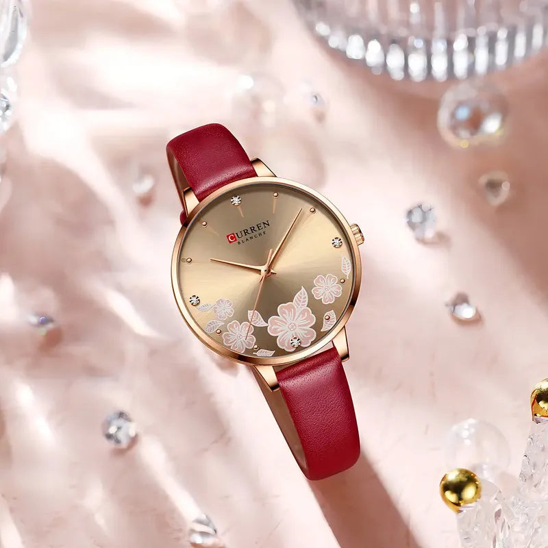 Relojes De Cuarzo Curren Mujer 9068a-4 Rojo