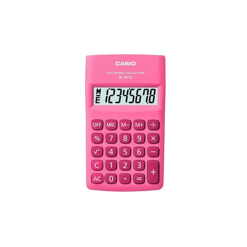 Calculadora Casio Portatil Rosa Hl-815 Pk