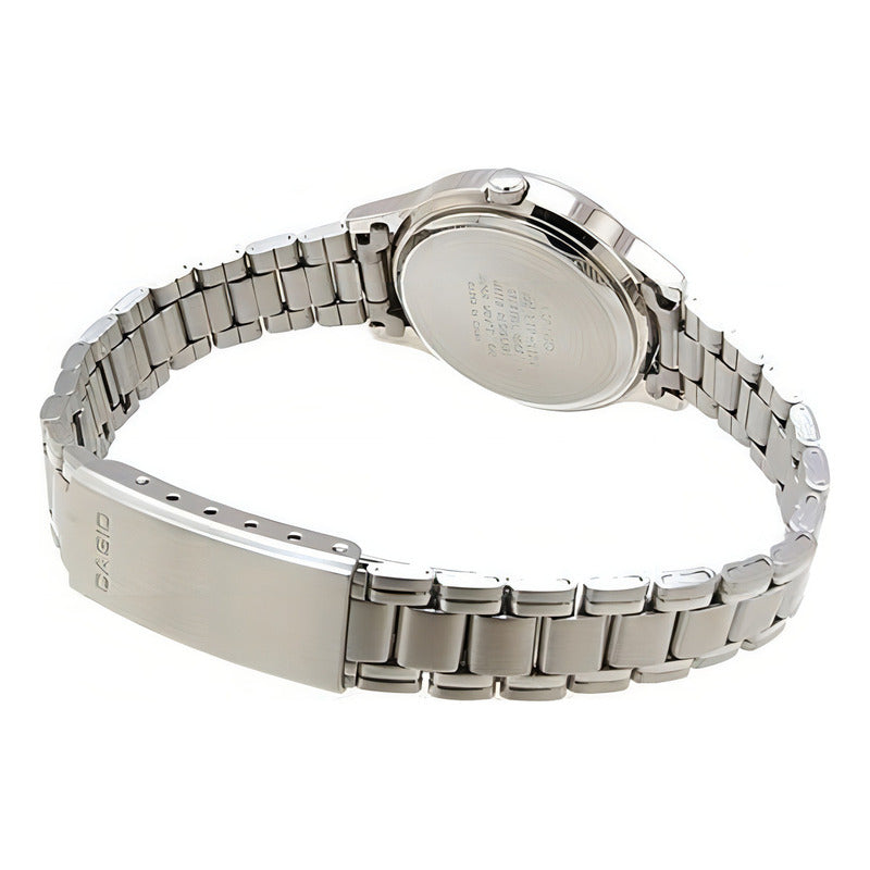 Reloj Casio Ltp-v002d-2budf /marisio Plateado Blanco