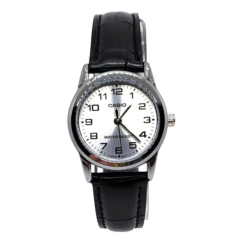 Reloj Casio Dama Ltp-v001l-7b Negro Plateado