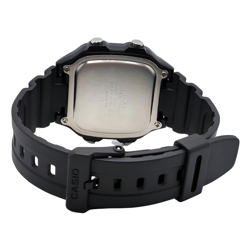 Reloj Pulsera Digital Casio Ae-1200wh-1a Con Correa De Resina Color Negro - Fondo Gris