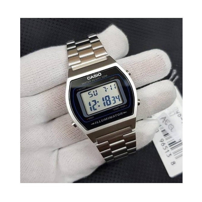 Reloj Casio Vintage B-640wd-1a Relojesymas Plateado Negro Negro