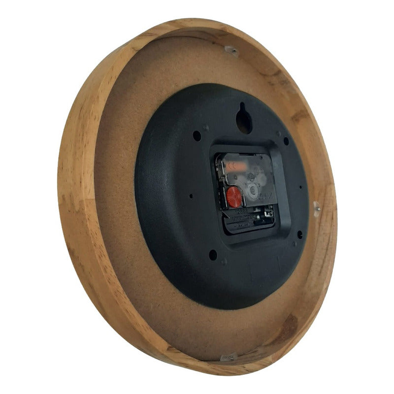 Reloj Pared Madera Siklos 25cm Silencioso Infantil Sinvidrio Marrón Claro Diseño Infantil