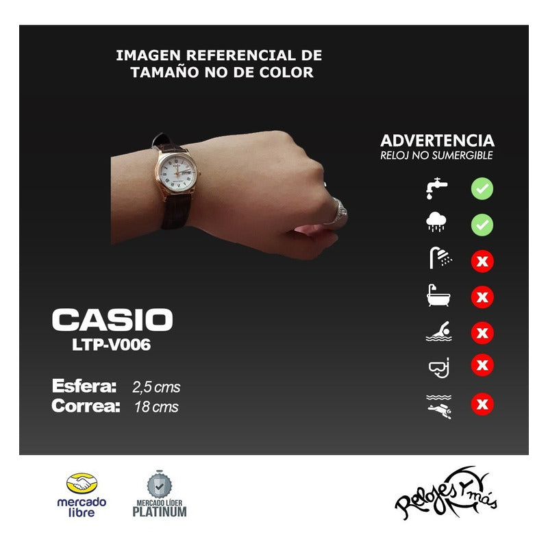 Reloj  Casio Mujer Ltp-v006 Colores Surtidos/relojesymas