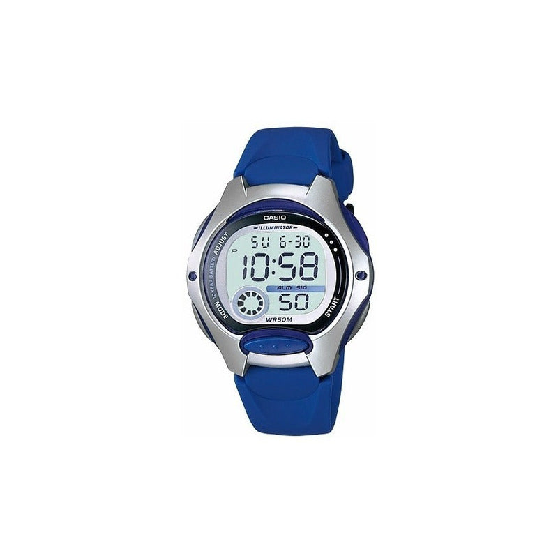 Reloj Casio Lw-200-2a Sumergible Drelojesymas Azul Plateado Gris
