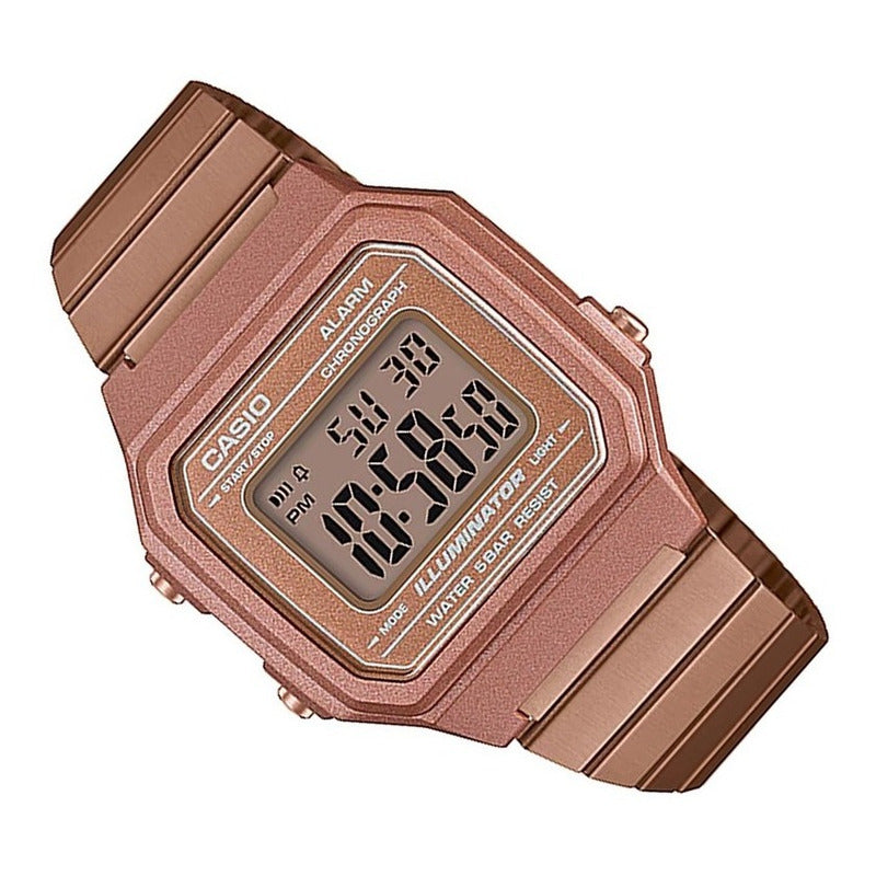 Reloj Casio Vintage Para Mujer Color Rosa B-650wc-5avt Rosa