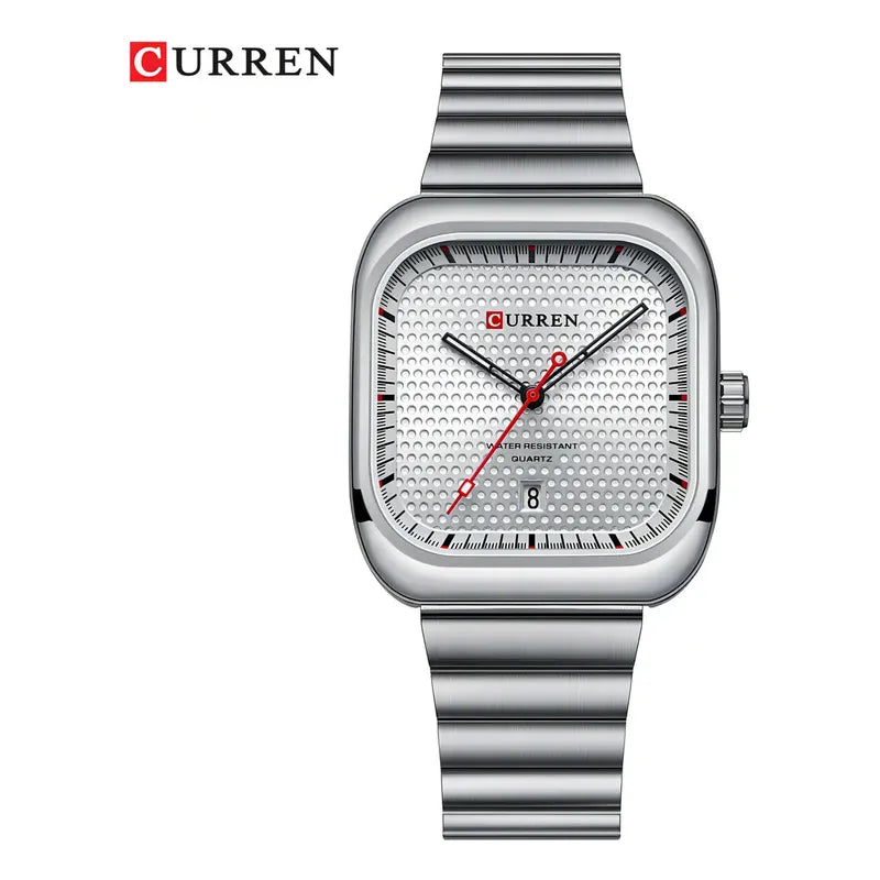 Relojes De Cuarzo Con Calendario Curren 8460-4 Plateado