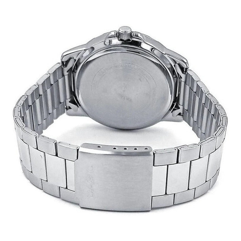 Reloj De Pulsera Casio Dress Mtp-vd01d-1e2 Original Plateado Negro