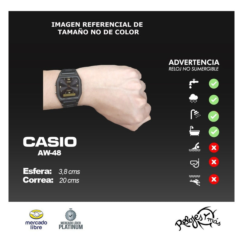 Reloj Casio Hombre Aw-48he Colores Surtidos/relojesymas