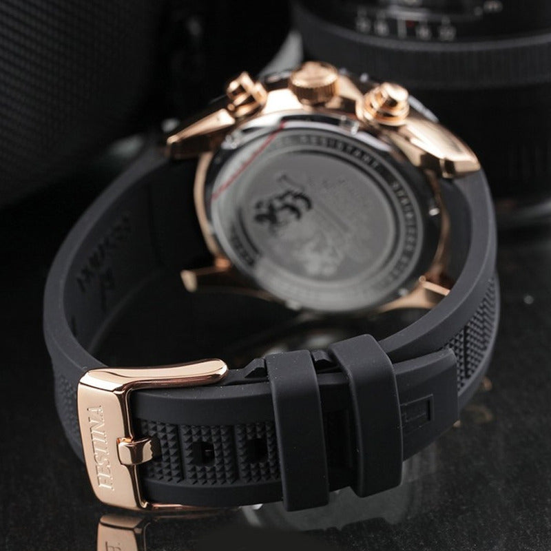 Reloj Festina Hombre F20516/2 Cronografo Ceramic Negro/oro Rosa