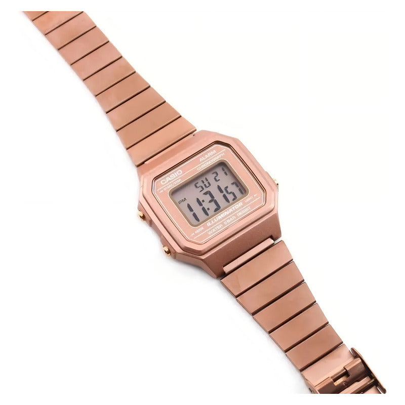 Reloj Casio Vintage Para Mujer Color Rosa B-650wc-5avt Rosa Oro