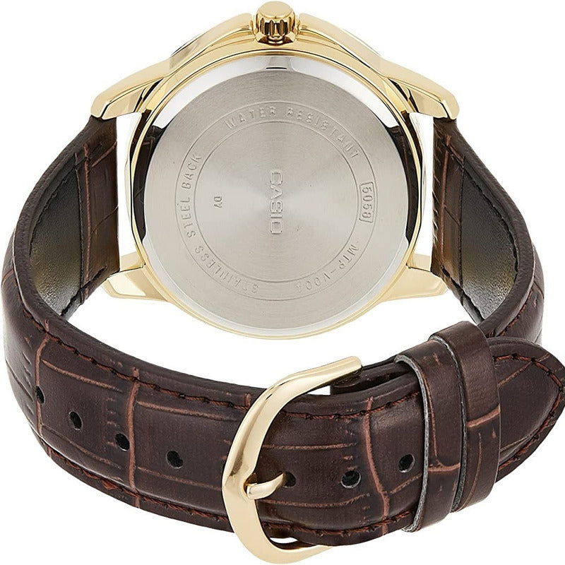 Reloj Casio Mujer Ltp-v004gl-9a Original Marrón Dorado Dorado Ltp-v004gl-9a