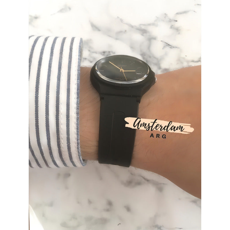 Reloj Casio Analógico Para Hombre, Con Correa Y Fondo Negro