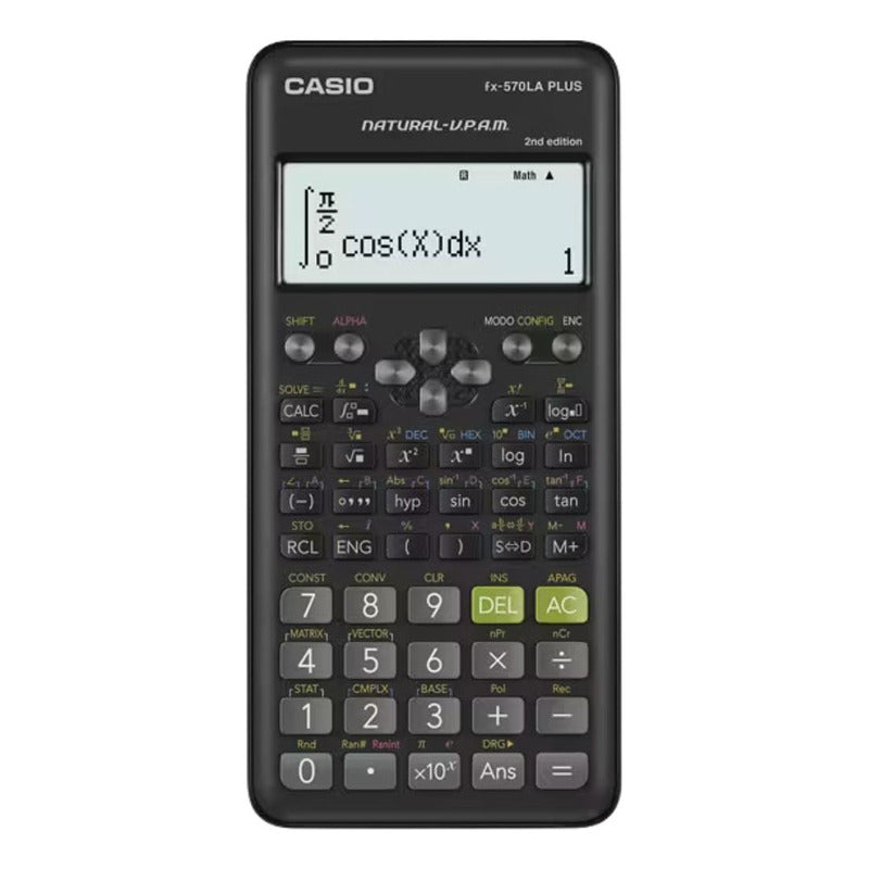 Calculadora Casio Científica Fx-570laplus Negra Gris