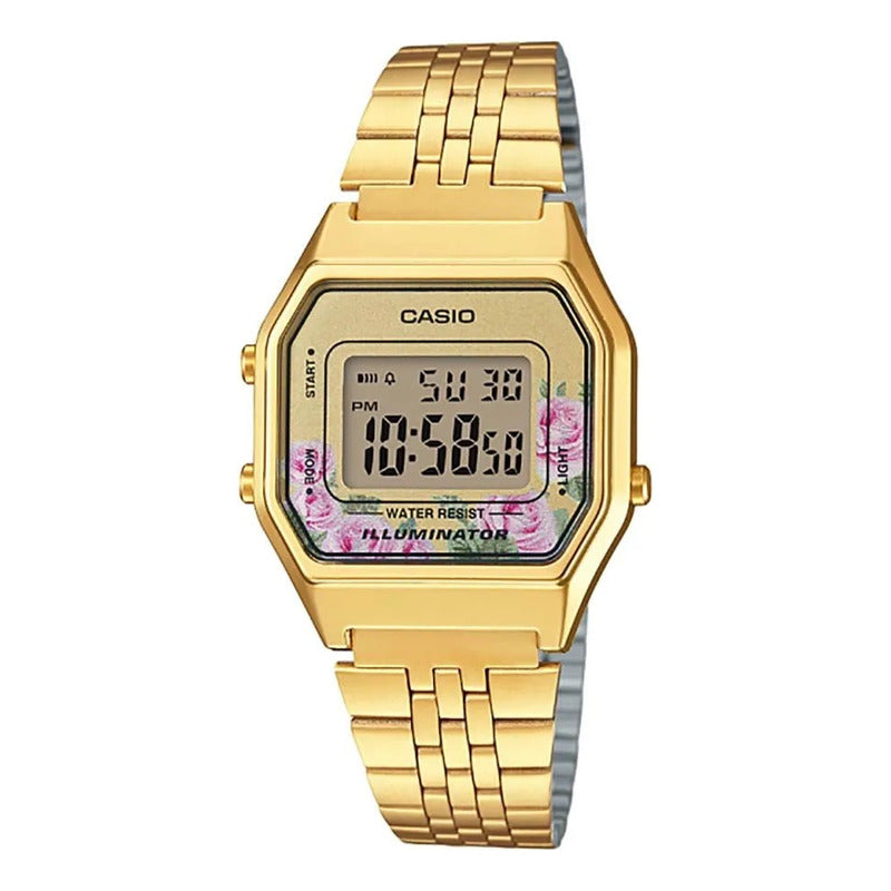 Reloj Casio Vintage Dorado Unisex Acero La-680wga-4c Dorado