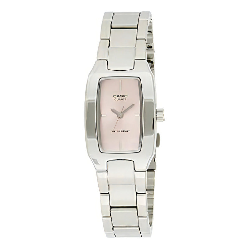 Reloj Casio Ltp-1165a-4c Plateado Y Rosa Para Dama