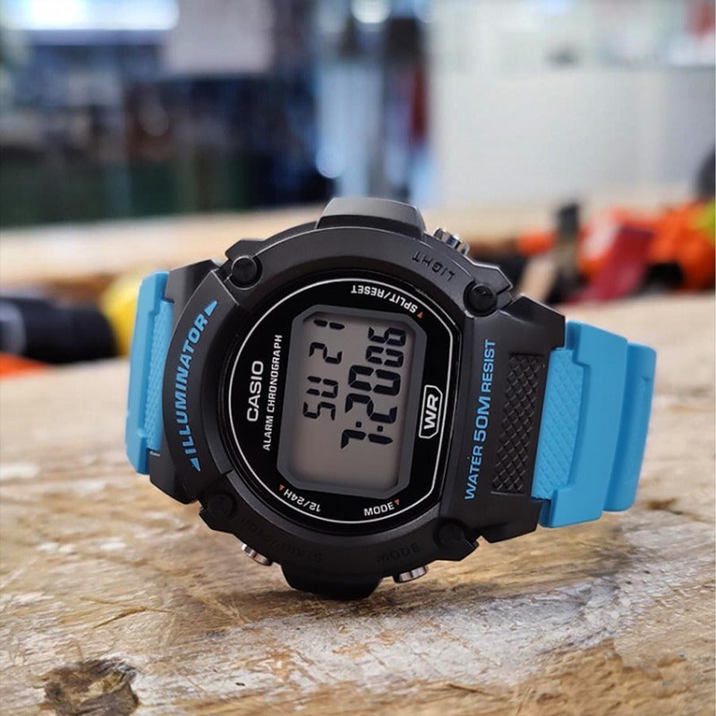 Reloj Casio W-219h-2a2eaf Azul Gris