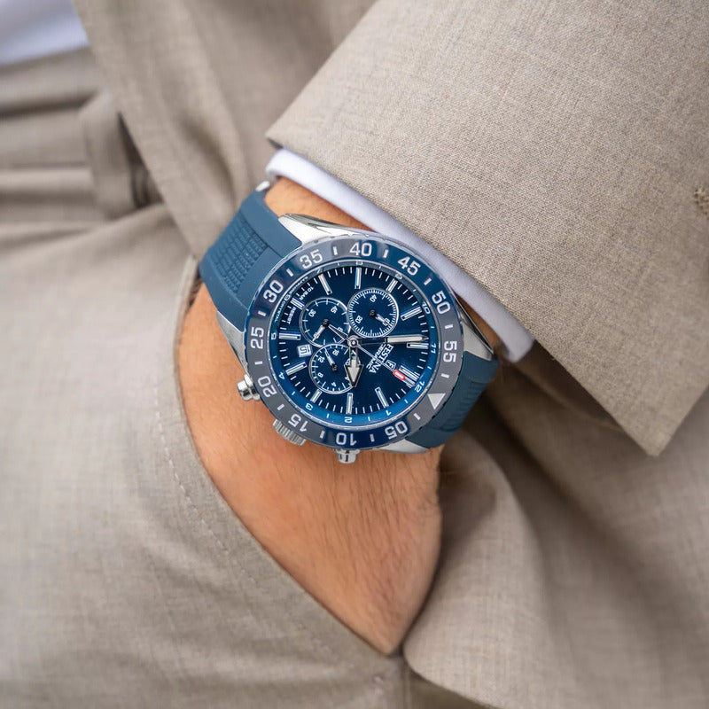 Reloj Festina F20515/1 Hombre Plateado Ceramic /marisio Azul