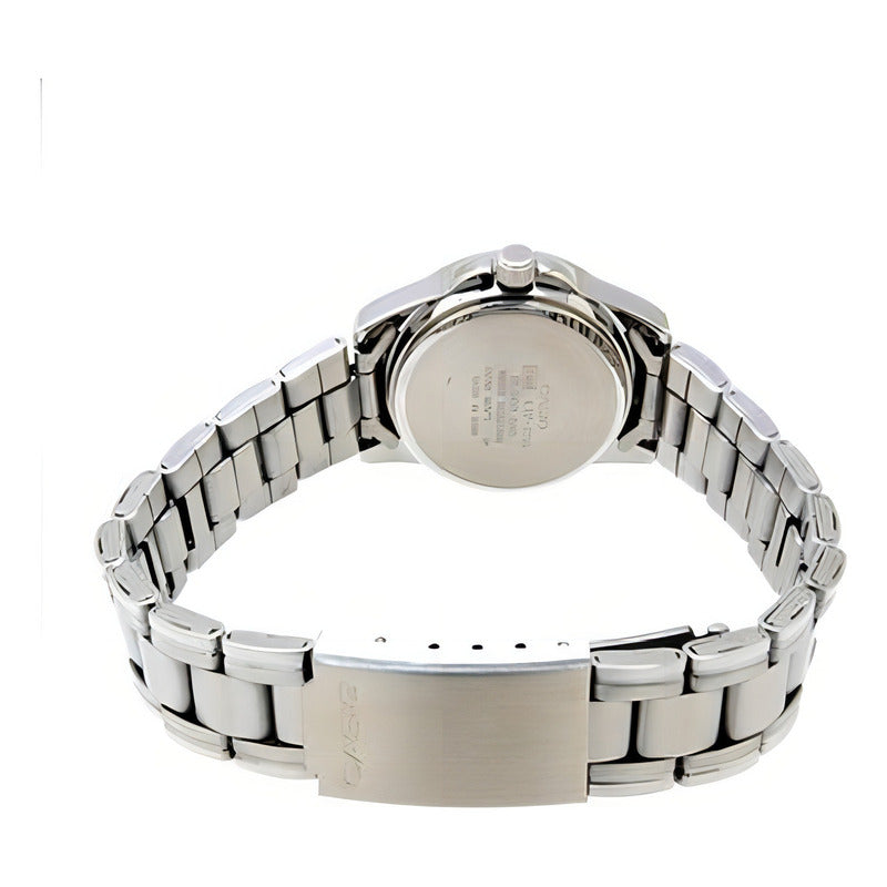 Reloj Mujer Casio Ltp1215a2a 100% Original Plateado Gris Azul