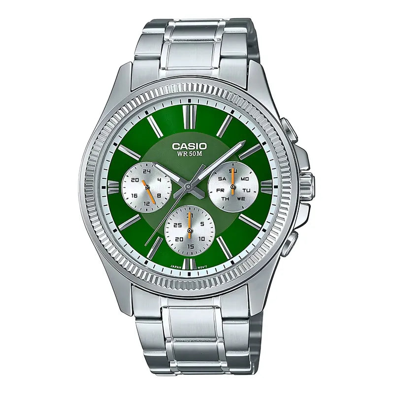 Reloj Casio Mtp-1375d-3a Acero Hombre Plateado