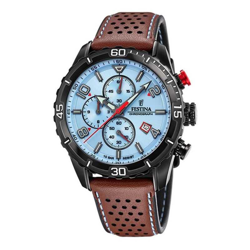 Reloj Hombre Festina F20519/1 Cuero Negro Analógico Negro