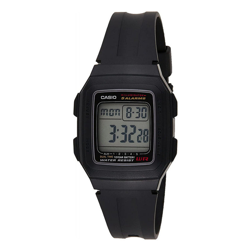 Reloj Casio F-201wa-1adf Cuarzo Hombre Negro Natural