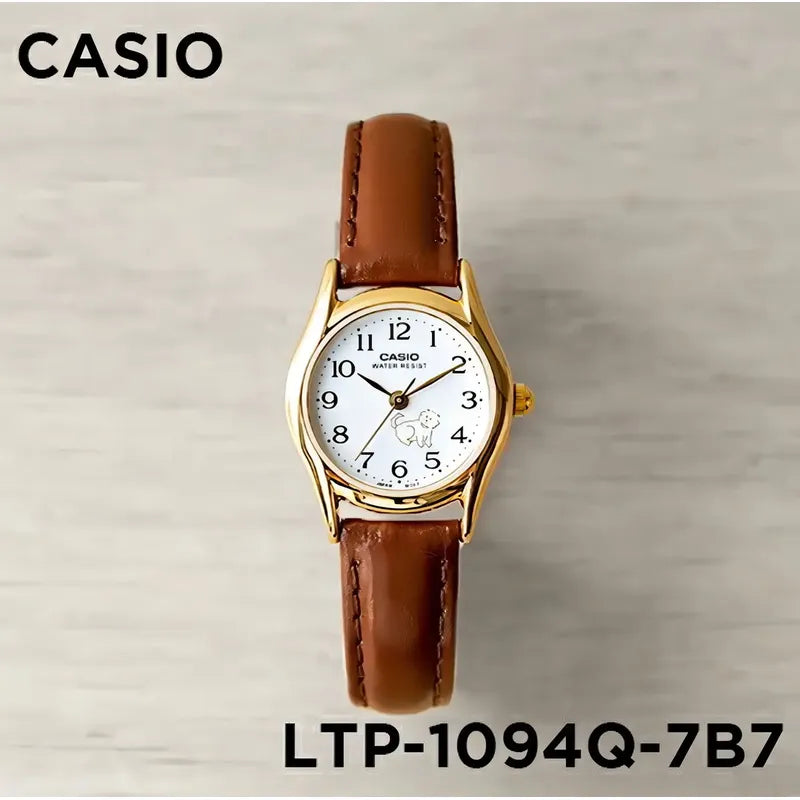 Reloj Casio Ltp_1094q_7b7r Marrón Mujer Color De La Correa Dorado Color Del Bisel Dorado Color Del Fondo Blanco
