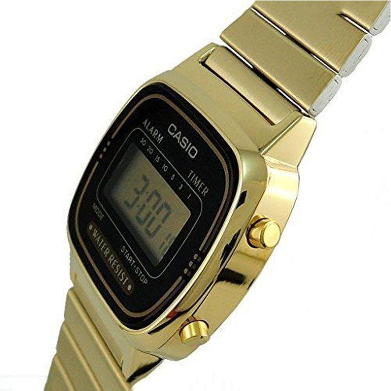 Reloj Casio La-670wga-1 Vintage Original Dorado Negro Amarillo