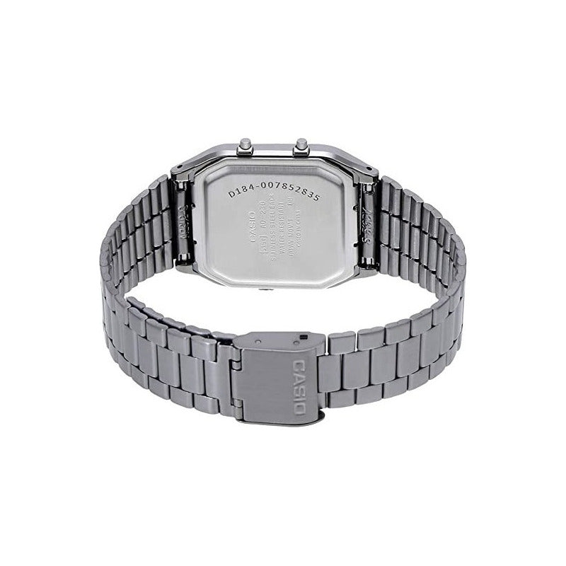 Reloj Casio Aq-230 Analógico-digital Plateado Con Alarma Blanco