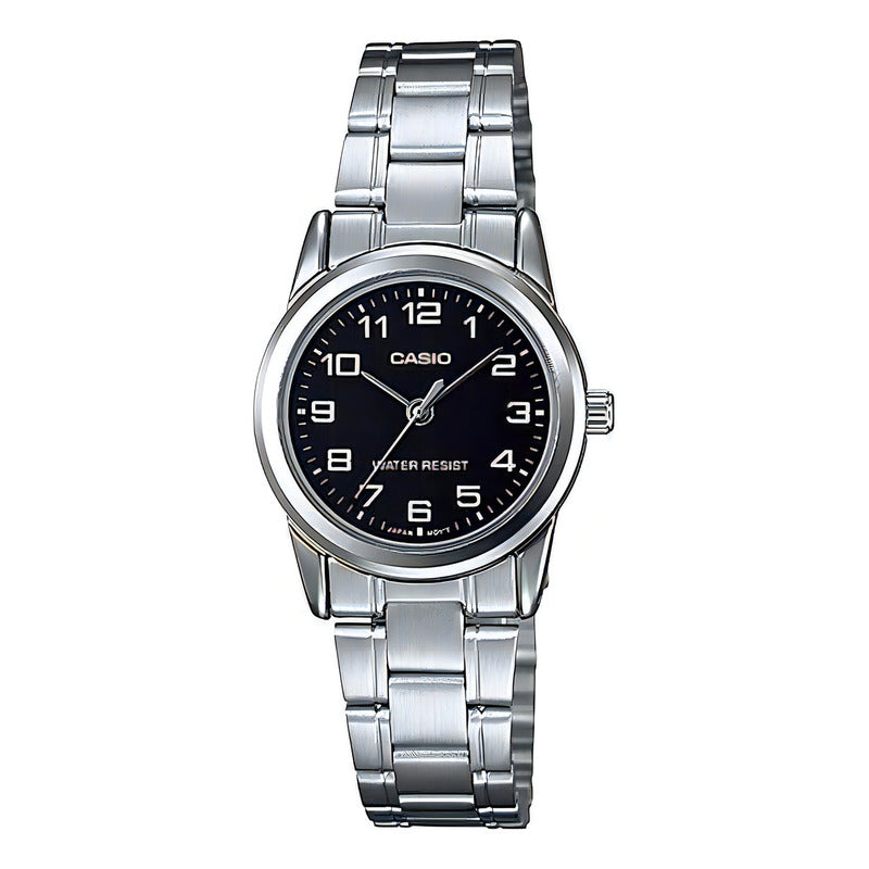 Reloj Casio Mujer Ltp-v001d-1budf Plateado Negro