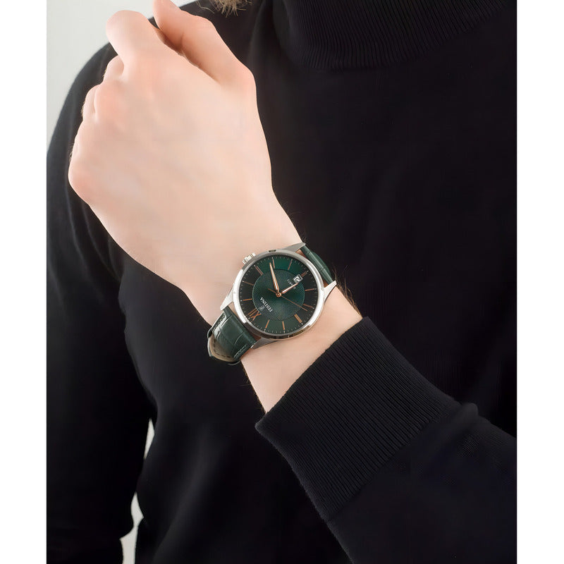 Reloj De Hombre Festina F20426/7, Con Correa De Cuero Plateado