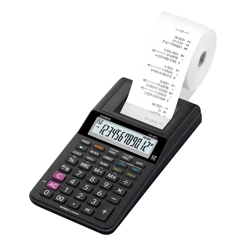 Calculadora Casio Hr-8rc-we-dc Relojesymas Negro