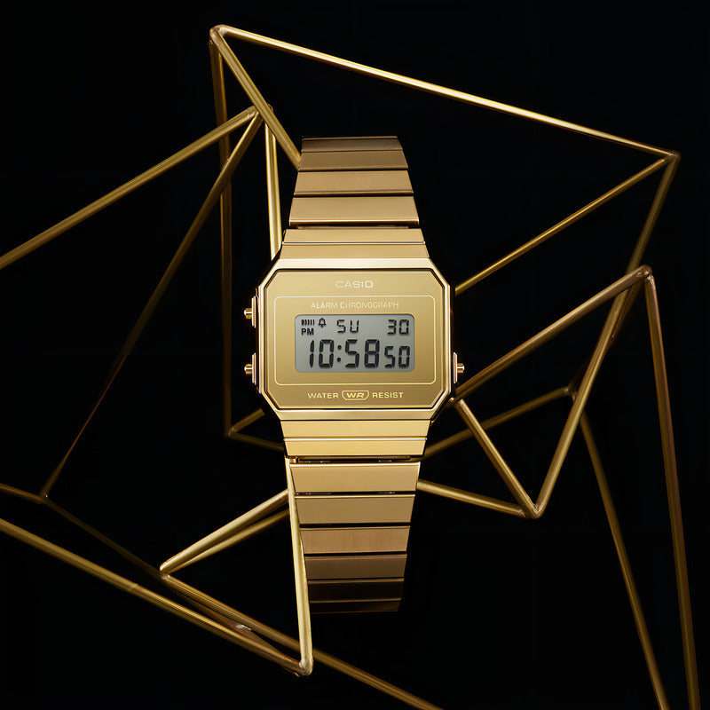 Reloj Casio Vintage Digital Dorado Para Adultos