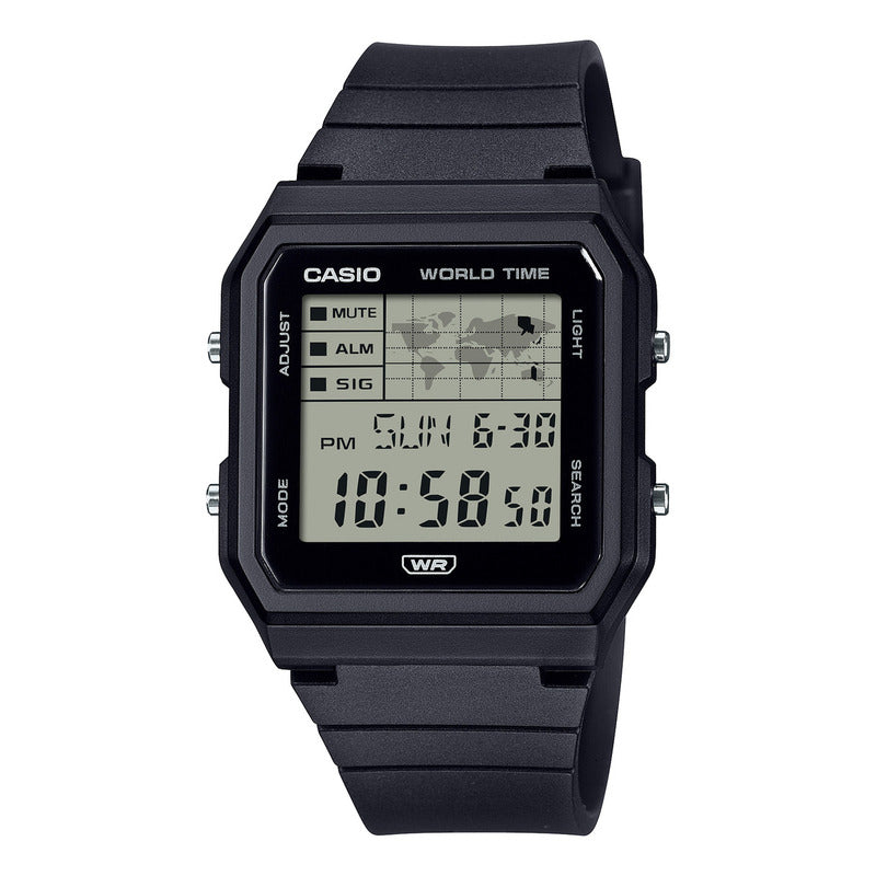Rejoj Casio Vintage Lf-30w Digital Unixeshora Mundial Malla Negro
