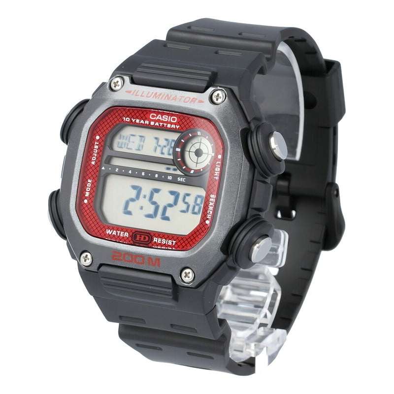 Reloj Pulsera Digital Casio Dw-291 Con Correa De Resina Color Negro - Fondo Gris