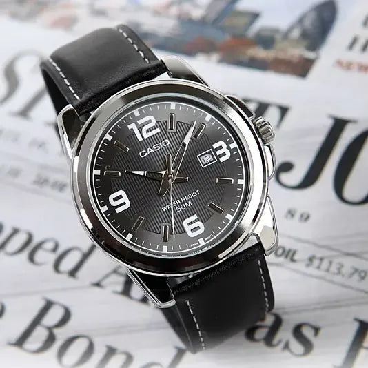 Mtp-1314l-8avdf - Reloj Casio P/c Calend. 50m Hombre Plateado Negro