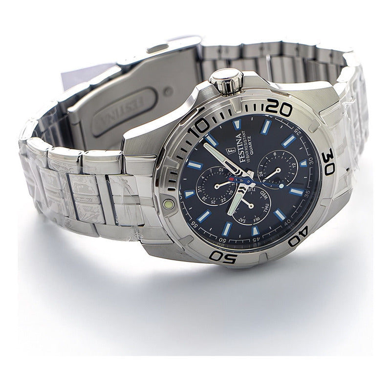 Reloj Para Hombre Festina Multifunction F20445-6 ORIGINAL Plateado