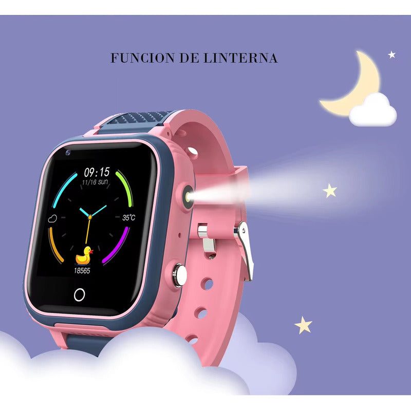 Reloj Smartwatch Lt21-pk Gps Niñas C Internet 4g Rosa Rosa/gris Gris