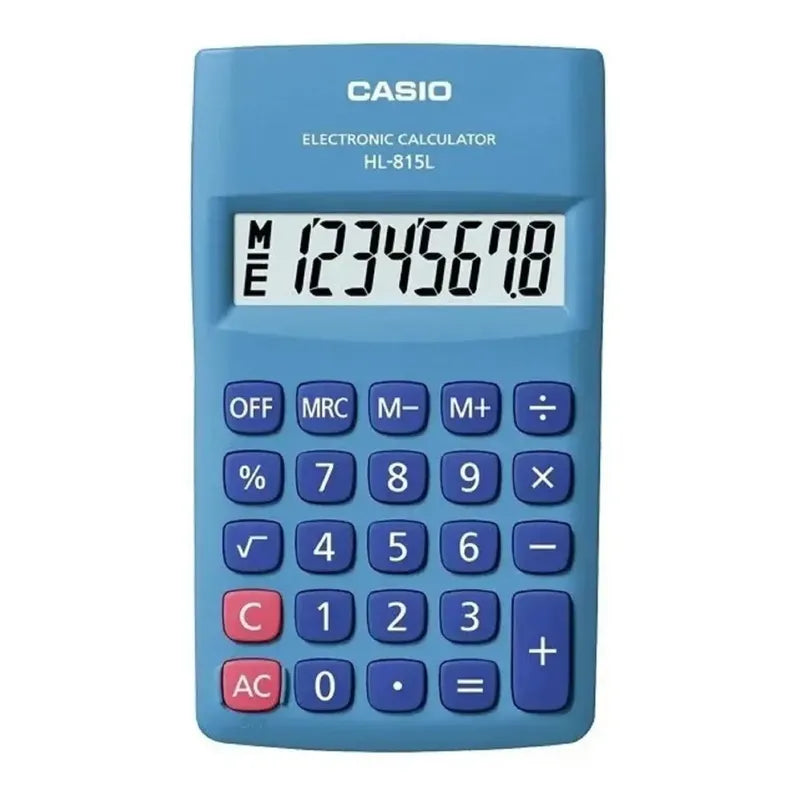 Calculadora Casio Bolsillo Portatil Hl-815l Impacto Online Color Azul