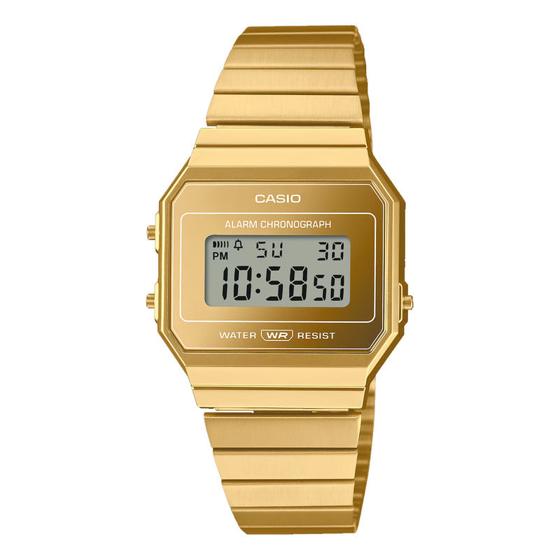 Reloj Casio Digital Metal A700wevg-9a Original Dorado
