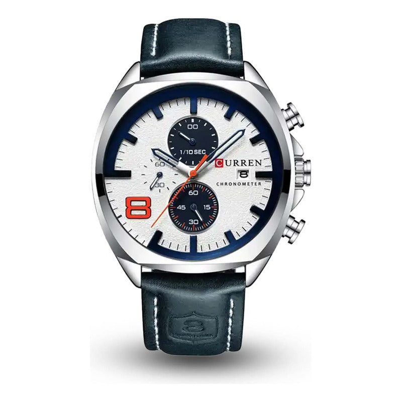Reloj Curren H Resina 8324-1 Negro Plateado A1