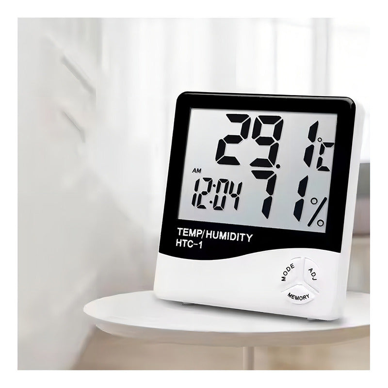 Reloj Digital Htc-1 Volando Moderno Blanco Pantalla Led Temperatura Fecha