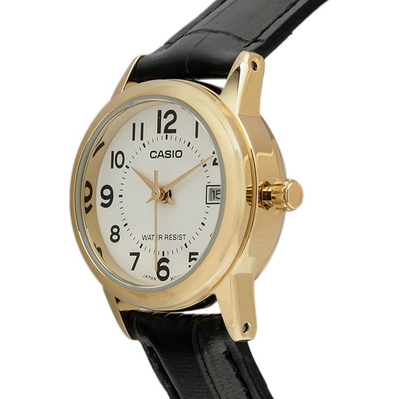 Reloj Casio Análogo Dama Ltp-v002gl-7b Negro Dorado Blanco