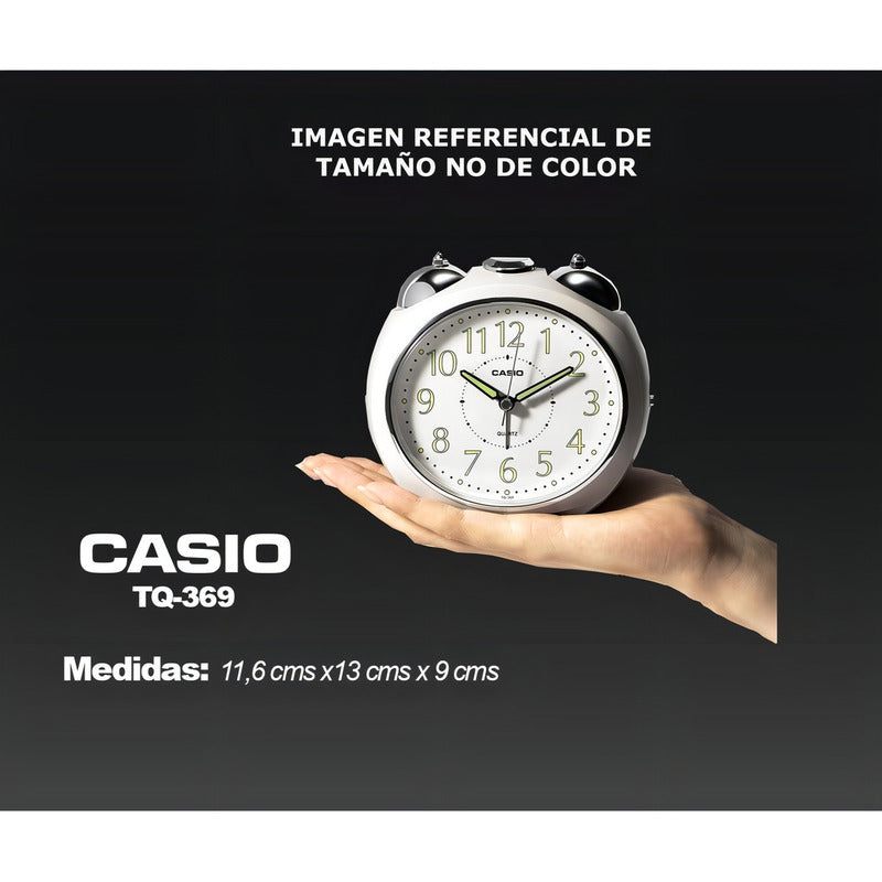 Casio Reloj Despertador Tq-369-7df - Blanco