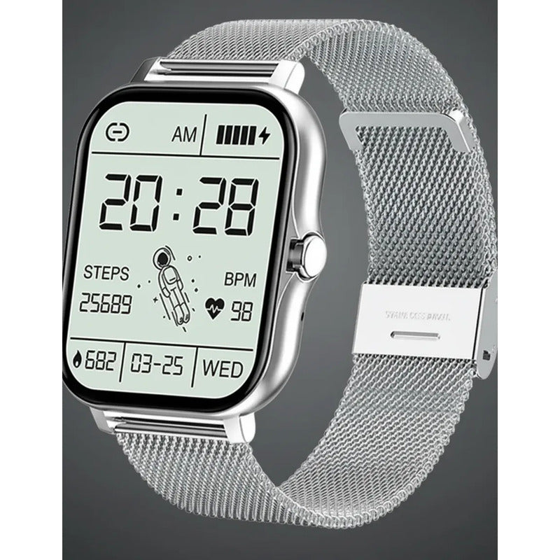 Smart Watch Bluetooth Derwye Plateado Plateado Milanés