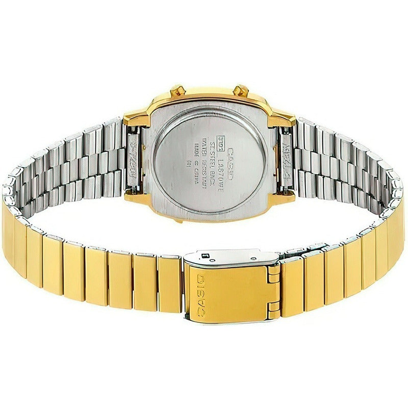 Reloj Casio La-670wga-1 Vintage Original Dorado Negro Amarillo