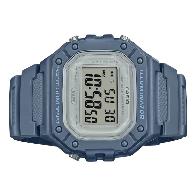 Reloj Casio Core Digital Juvenil W-218hc-2avcf Original Color De La Correa Azul