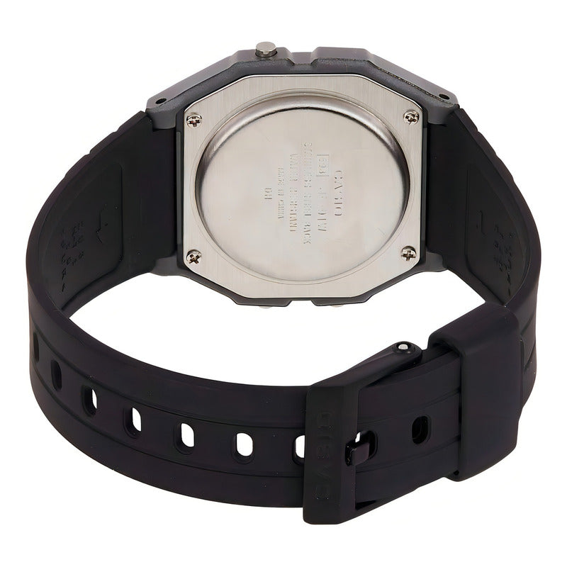 Reloj Casio Collection F-91wm-1b Color De La Correa Negro Color De La Caja Gris