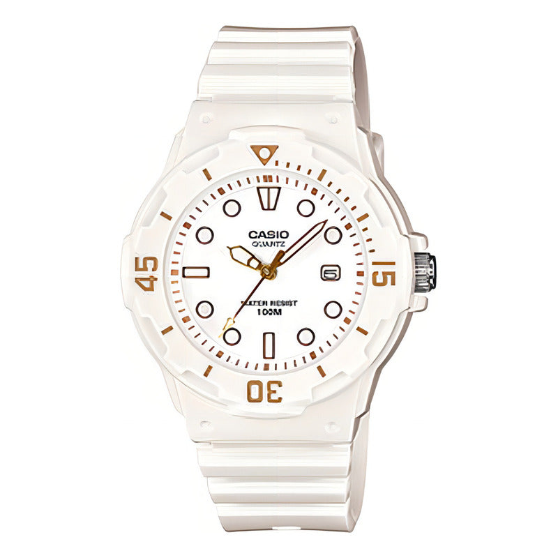 Reloj Pulsera Casio Lrw-200h-2b Con Correa De Resina Color Blanco